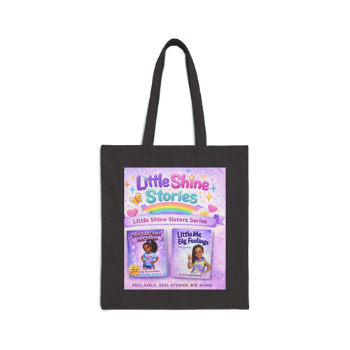Little Shine Stories Canvas Tote Bag — Kids Book Character Tote for Girls